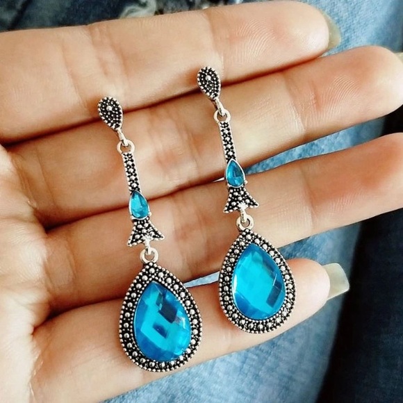 NEW!💙💎BEAUTIFUL BRIGHT AQUA! ANTIQUE SILVERY💎💙 - Picture 3 of 14